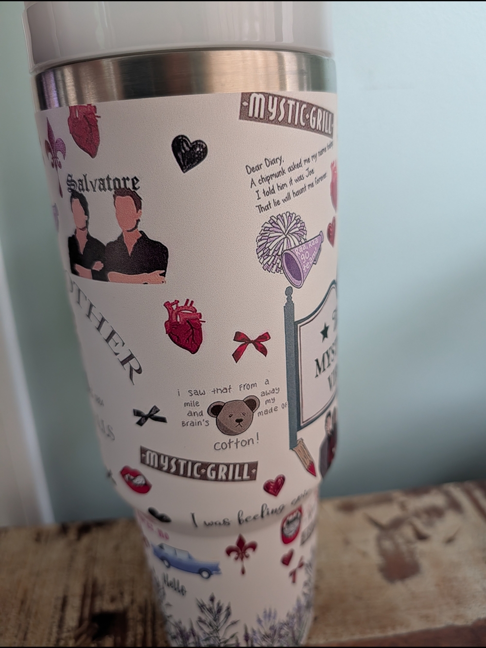The Vampire Diary Mystic Falls 40oz Tumbler, Hello Brother, See Listing - Picture 5 of 7